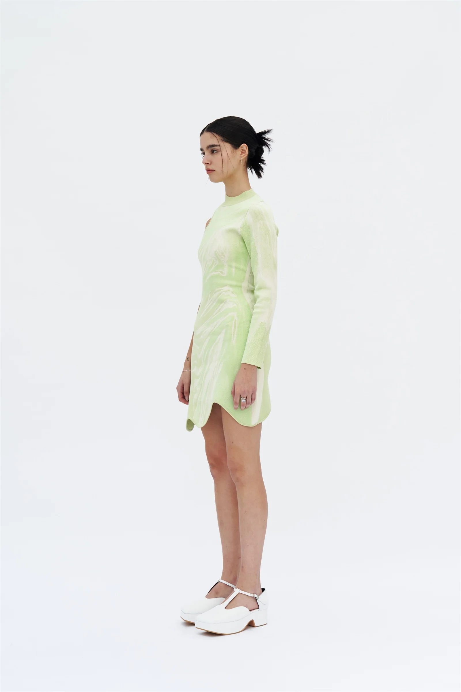REX ONE SLEEVE WAVY DRESS - Image 2