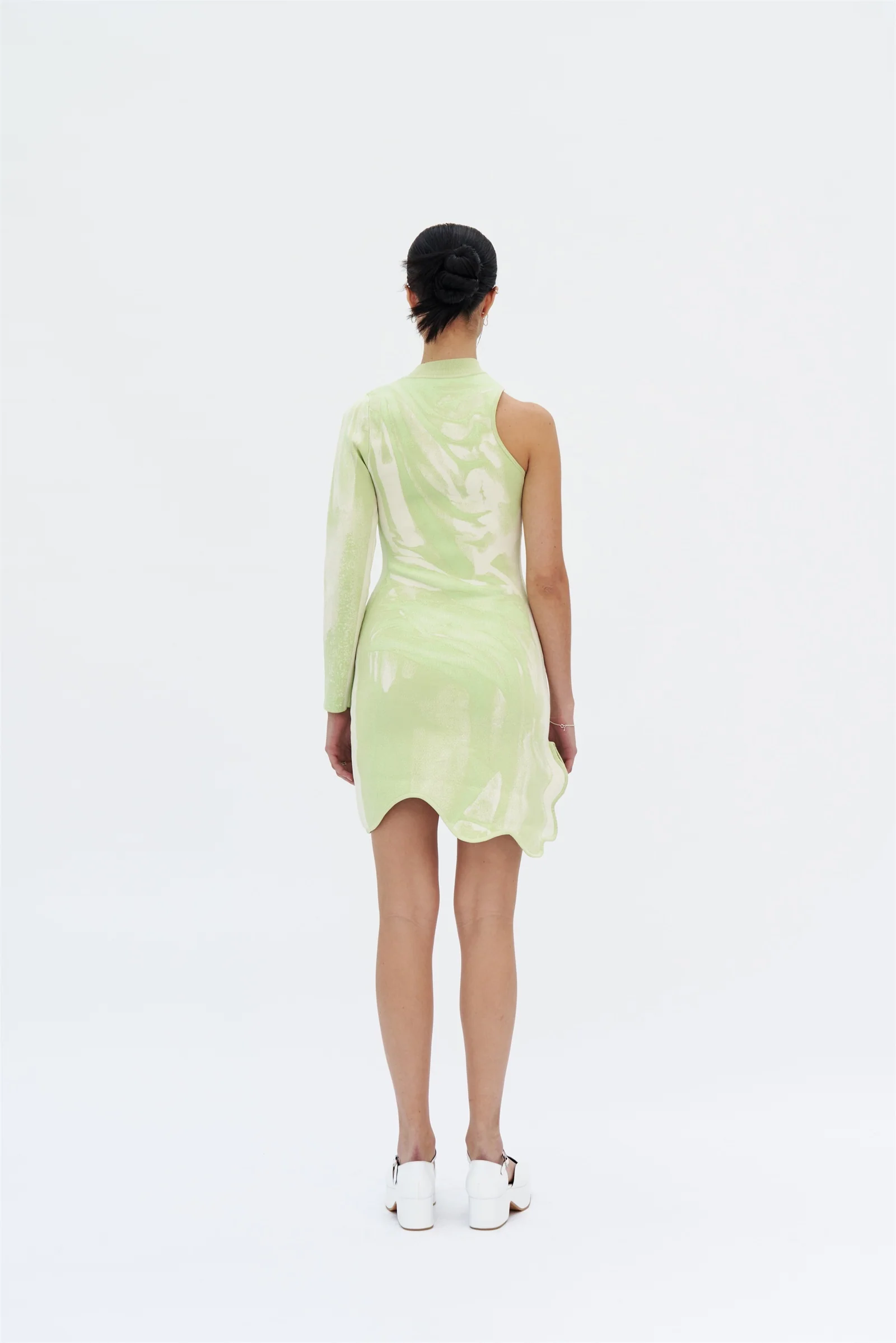 REX ONE SLEEVE WAVY DRESS - Image 3
