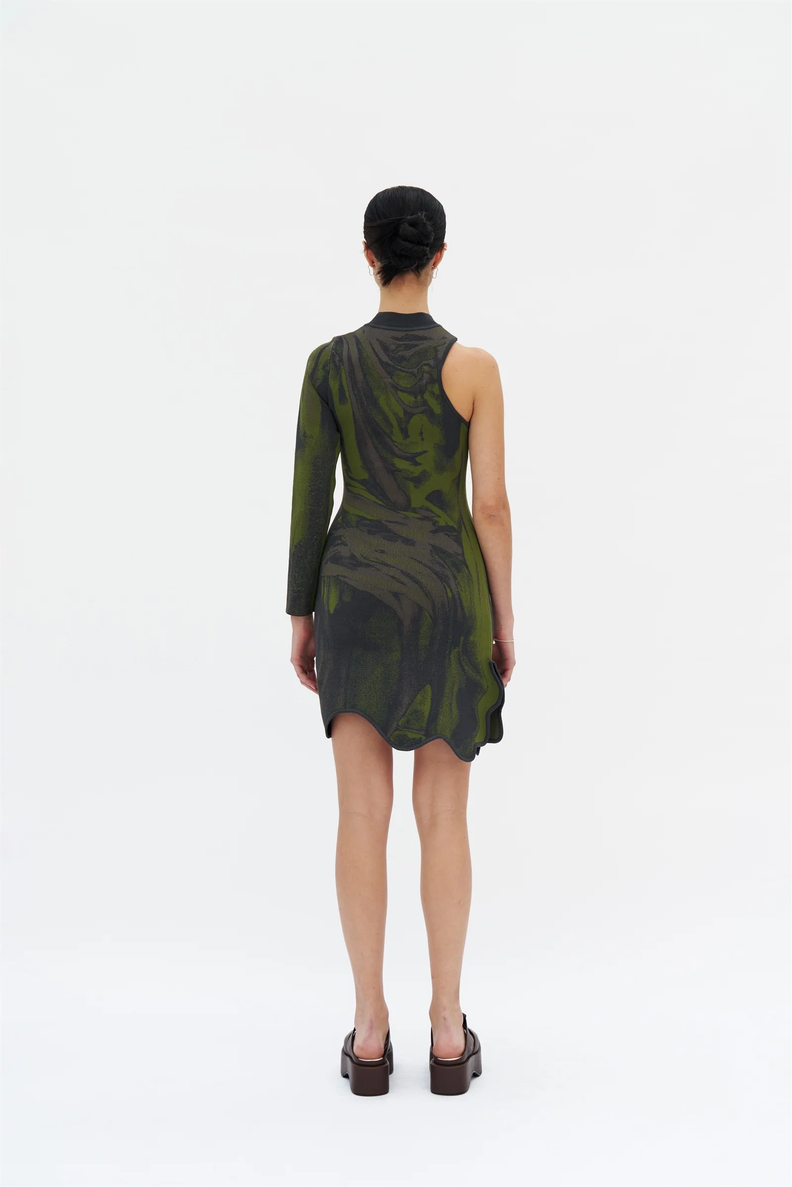REX ONE SLEEVE WAVY DRESS - Image 4