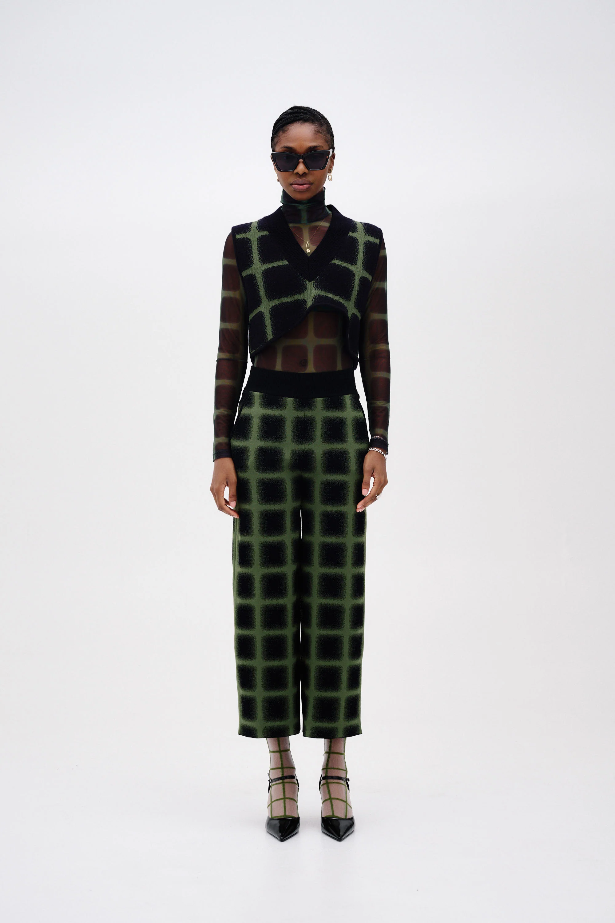 REYNOLDS PLAID CROPPED VEST - Image 3