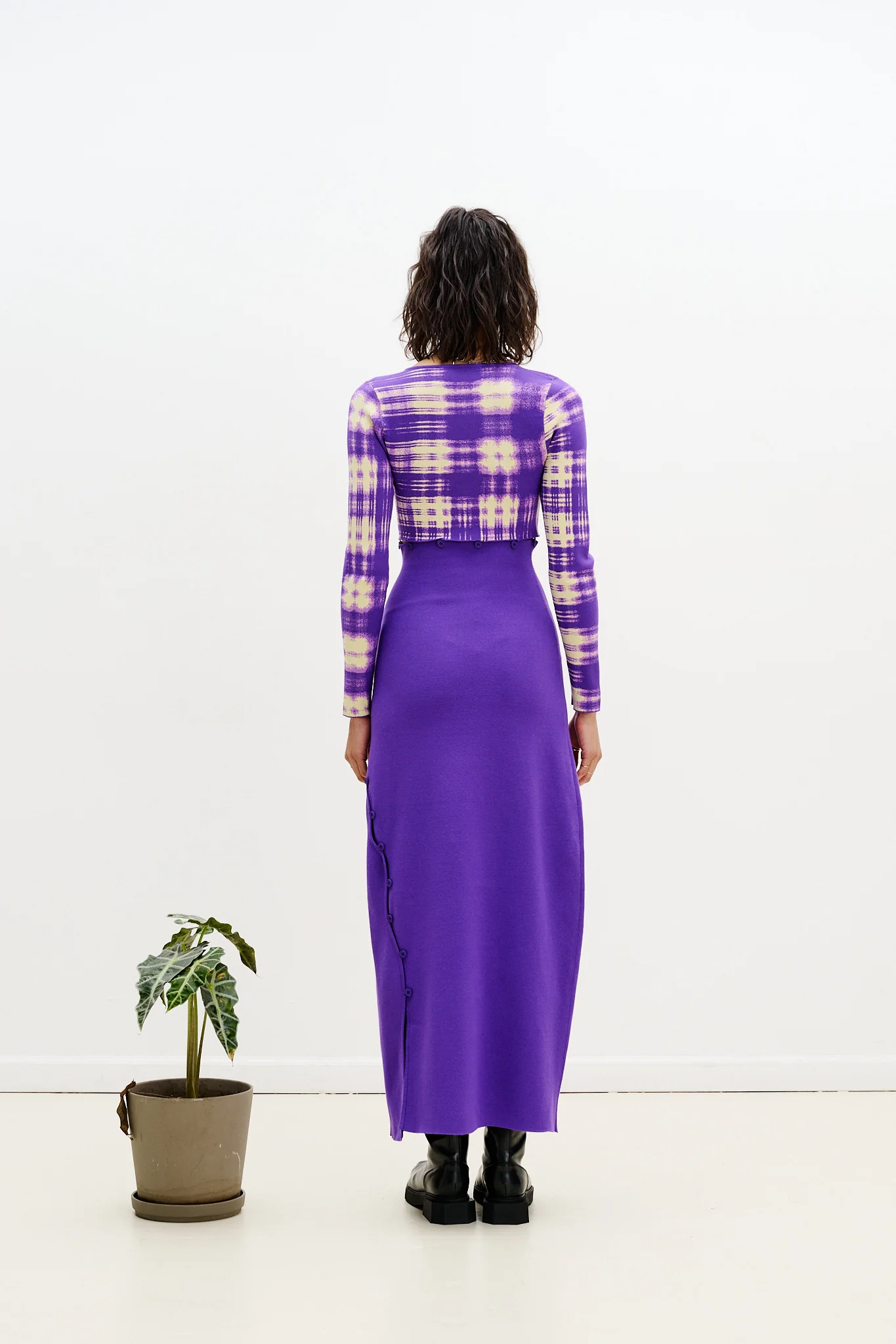 ROSIE COLORBLOCK V-NECK LONG DRESS - Image 6
