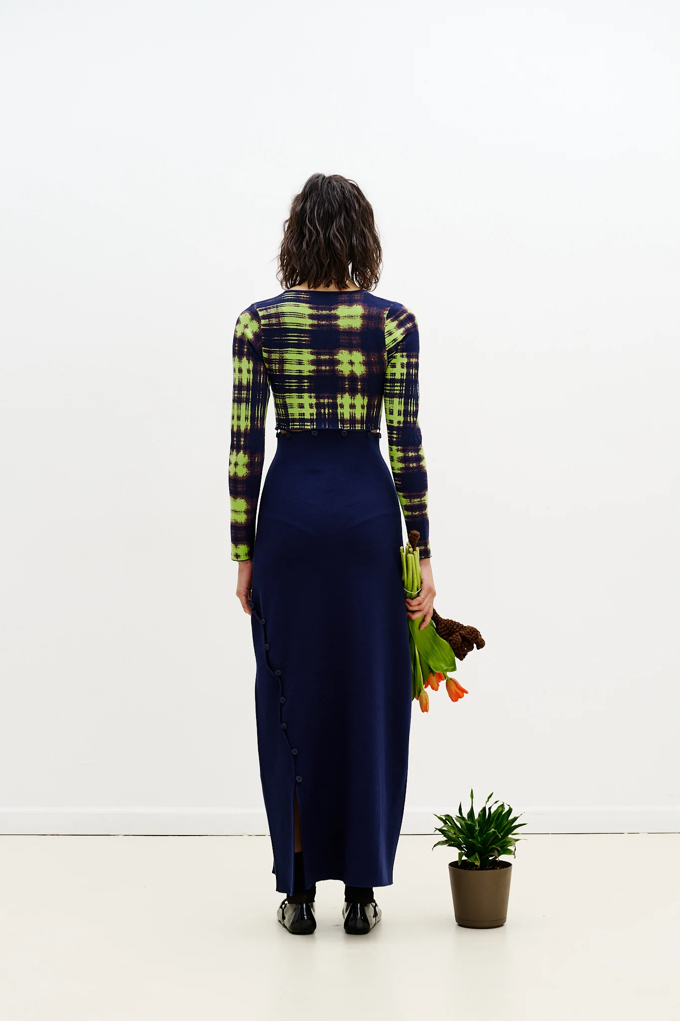 ROSIE COLORBLOCK V-NECK LONG DRESS - Image 6