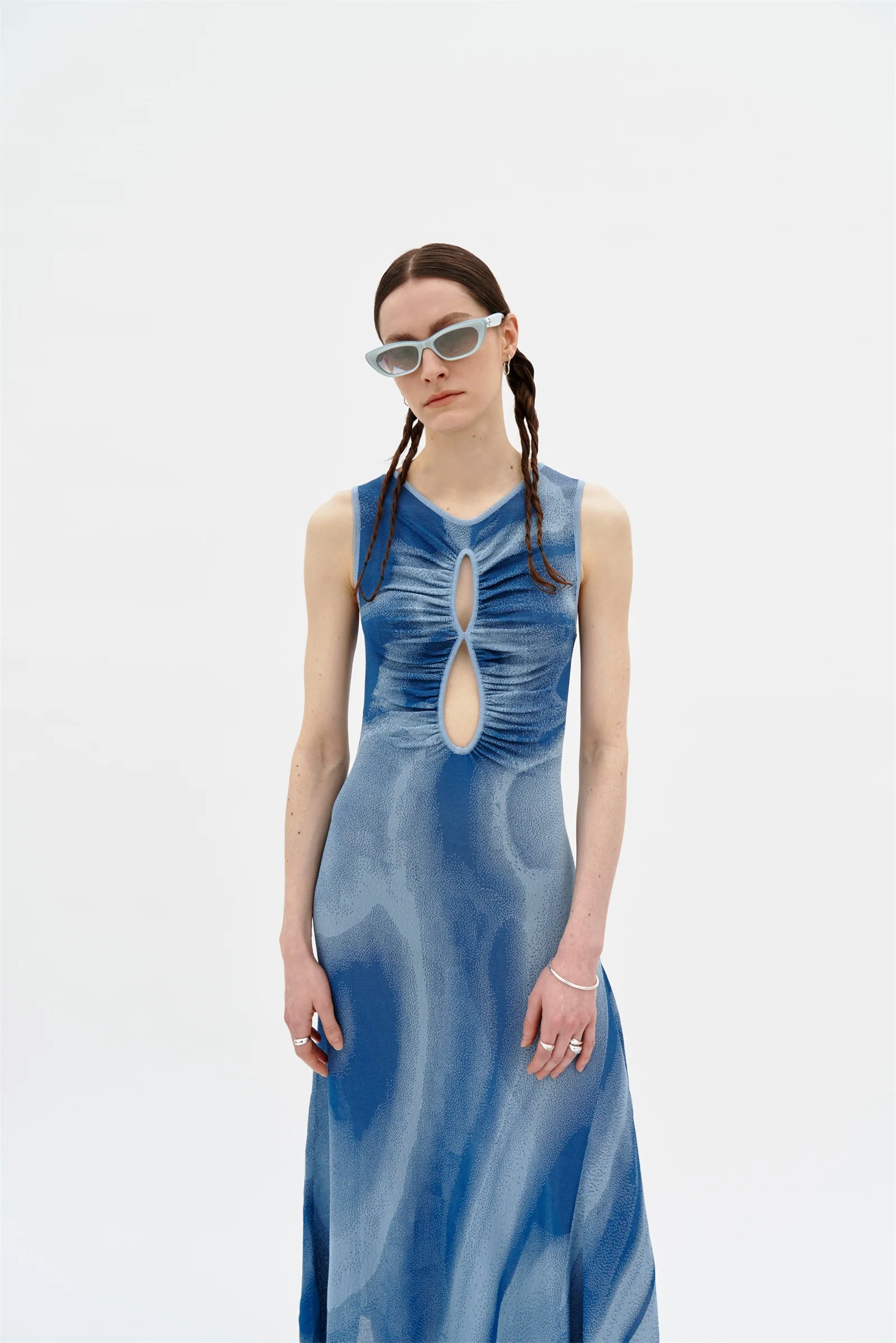 ROSIE RUCHED SHEER TANK DRESS - Image 5