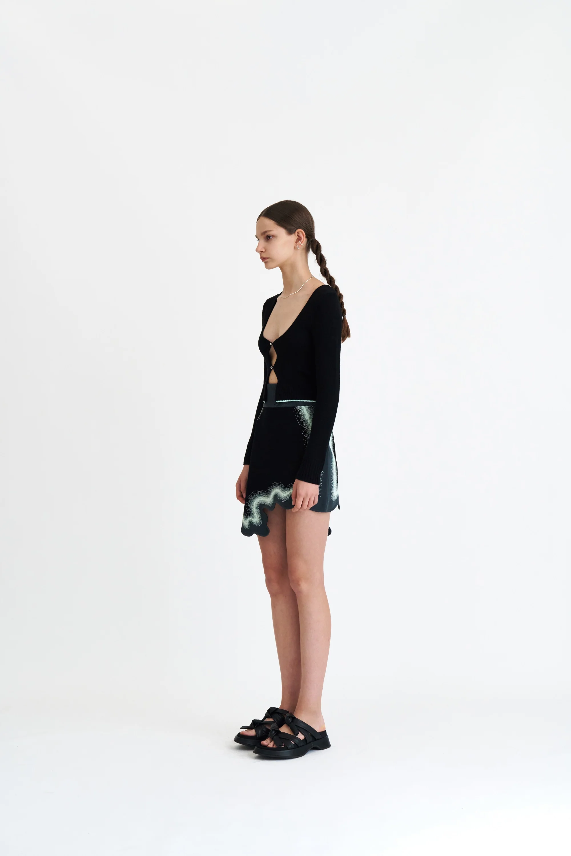SALEM WAVY MINI SKIRT - Image 3