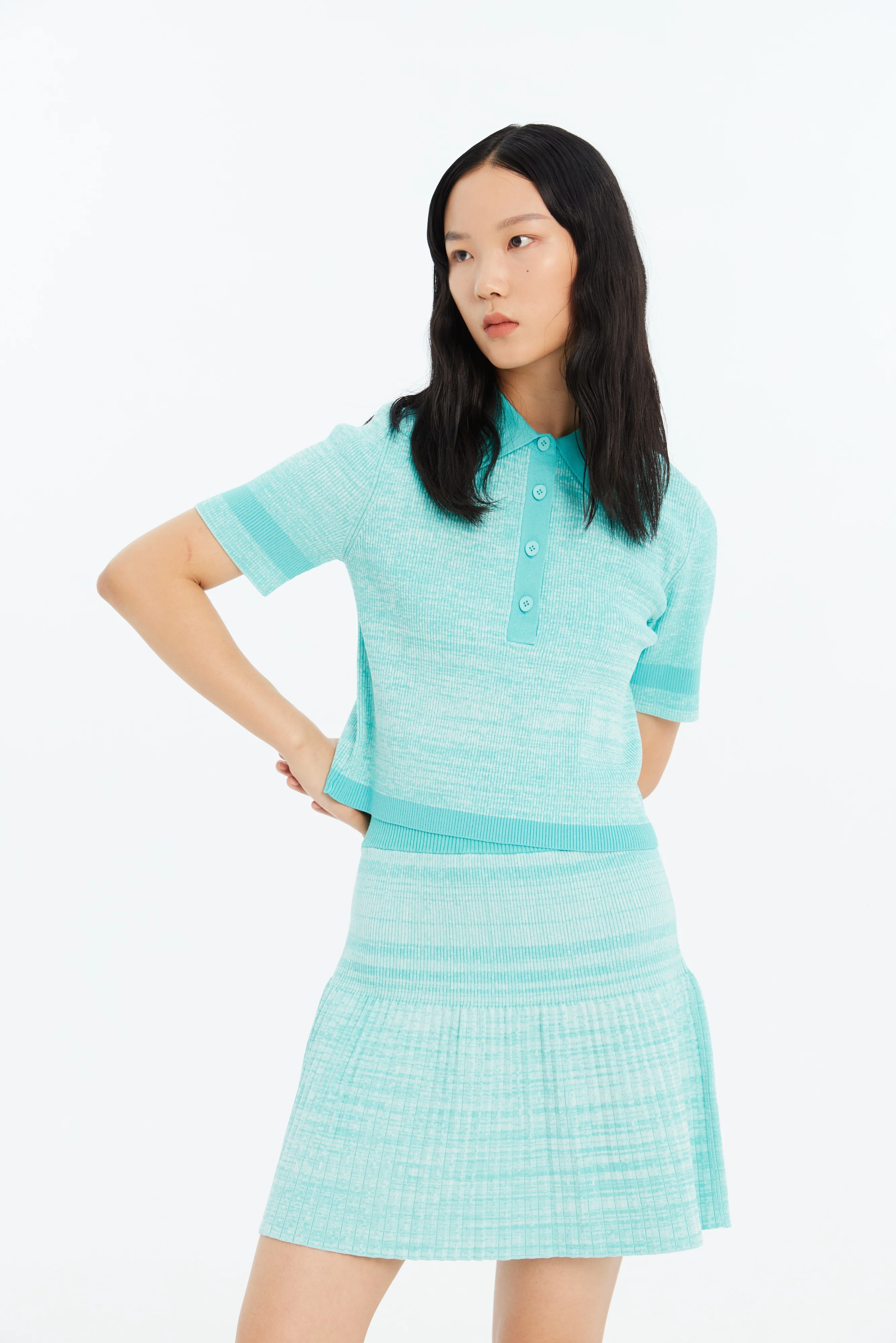 SAMMIE ECO CROPPED POLO SHIRT - Image 2