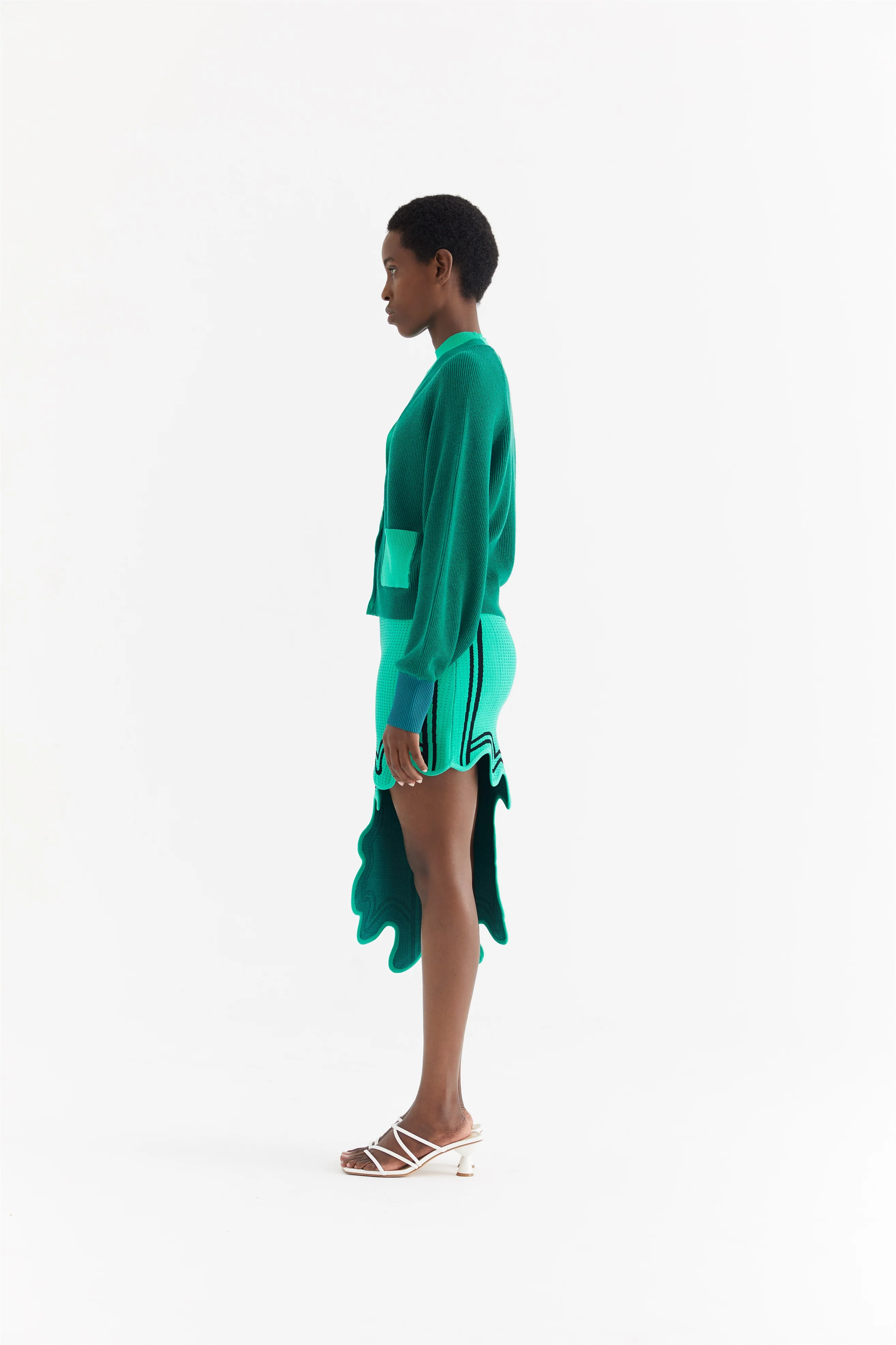 SEDNA MERINO WOOL WAVY CARDIGAN - Image 3