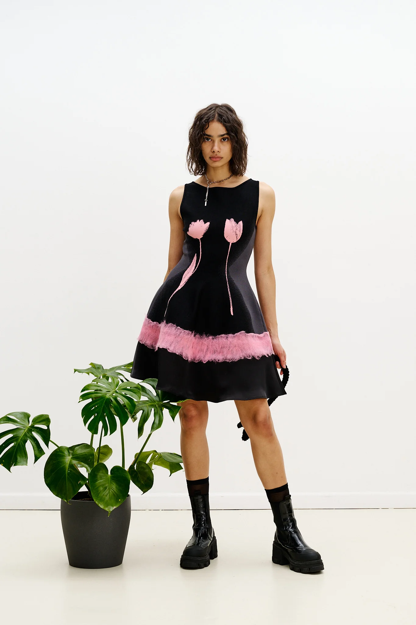 SENNA NEEDLE PUNCH MINI DRESS - Image 2