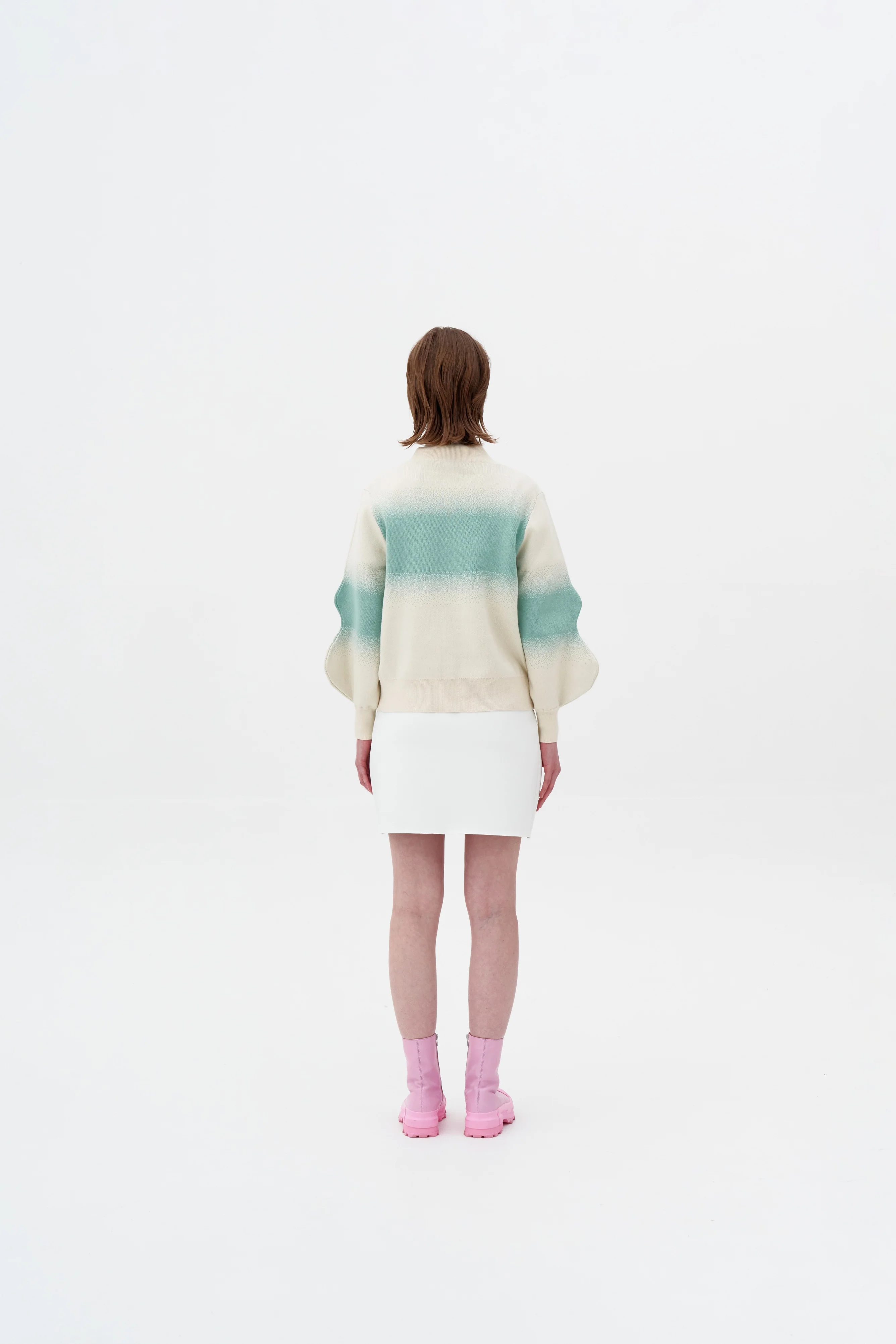 SINOPE "SPRAY PAINTED" MOCKNECK WITH WAVY SLEEVES - Image 3