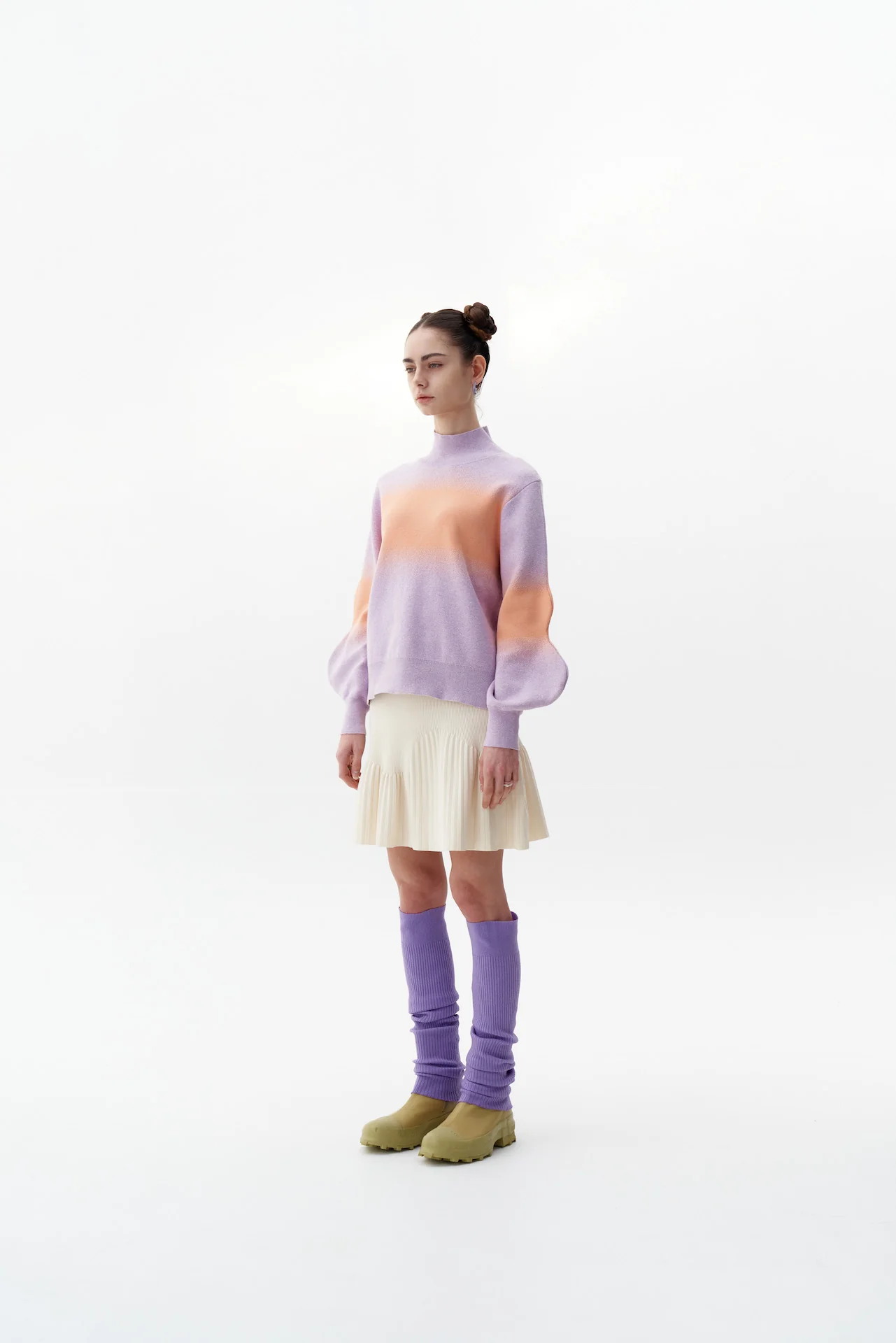SINOPE "SPRAY PAINTED" MOCKNECK WITH WAVY SLEEVES - Image 2