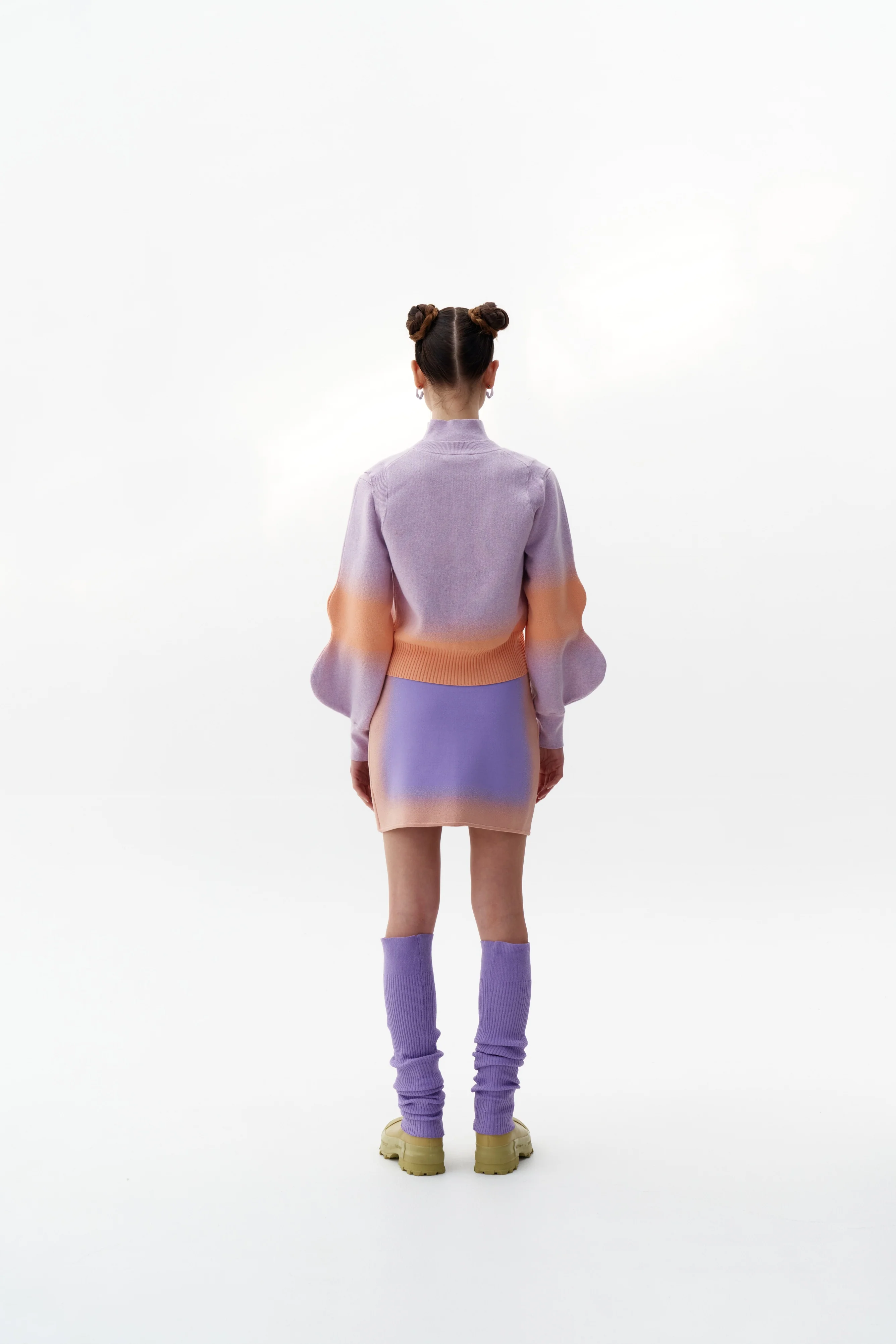 SINOPE "SPRAY PAINTED" MOCKNECK WITH WAVY SLEEVES - Image 3
