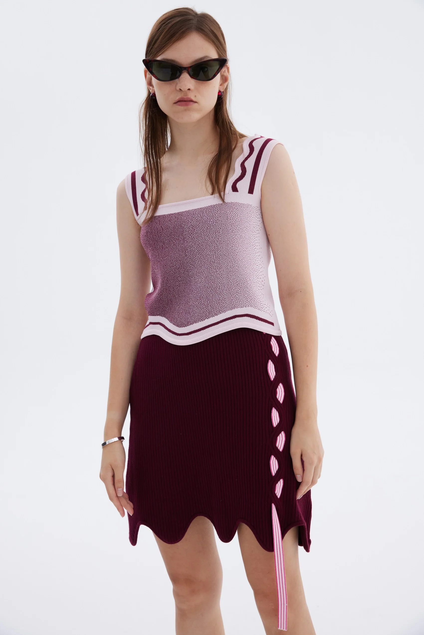 SOFIA MINI SKIRT WITH TRAVELING RIBS - Image 3