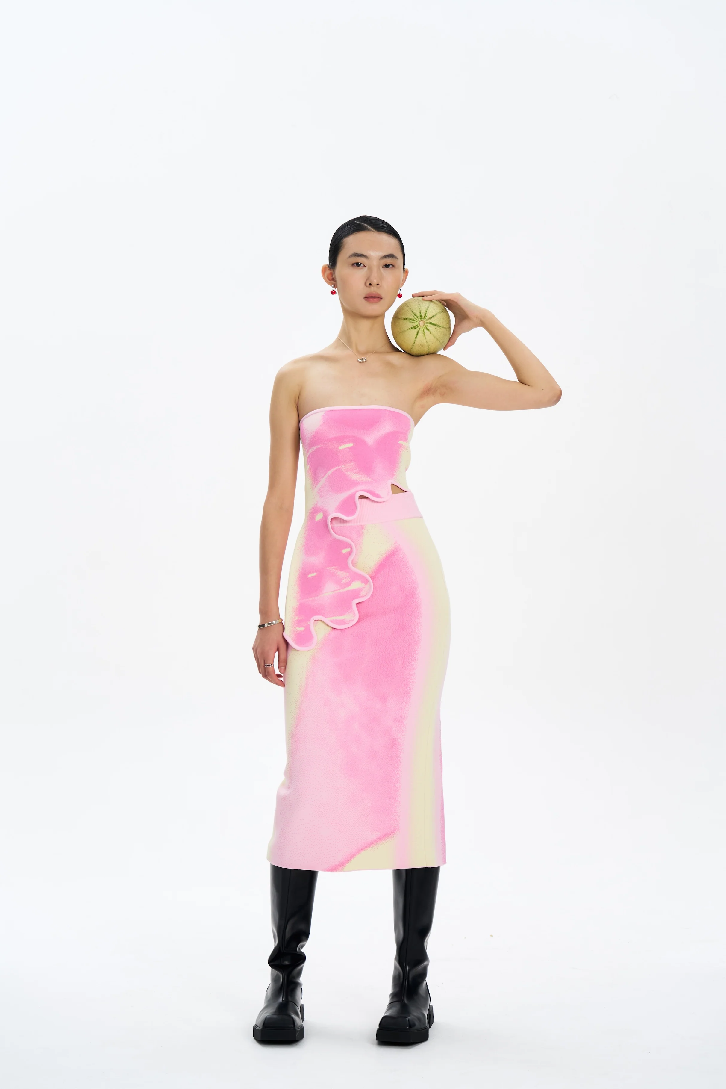 SOPHIE CHERRY PRINT MIDI SKIRT - Image 2