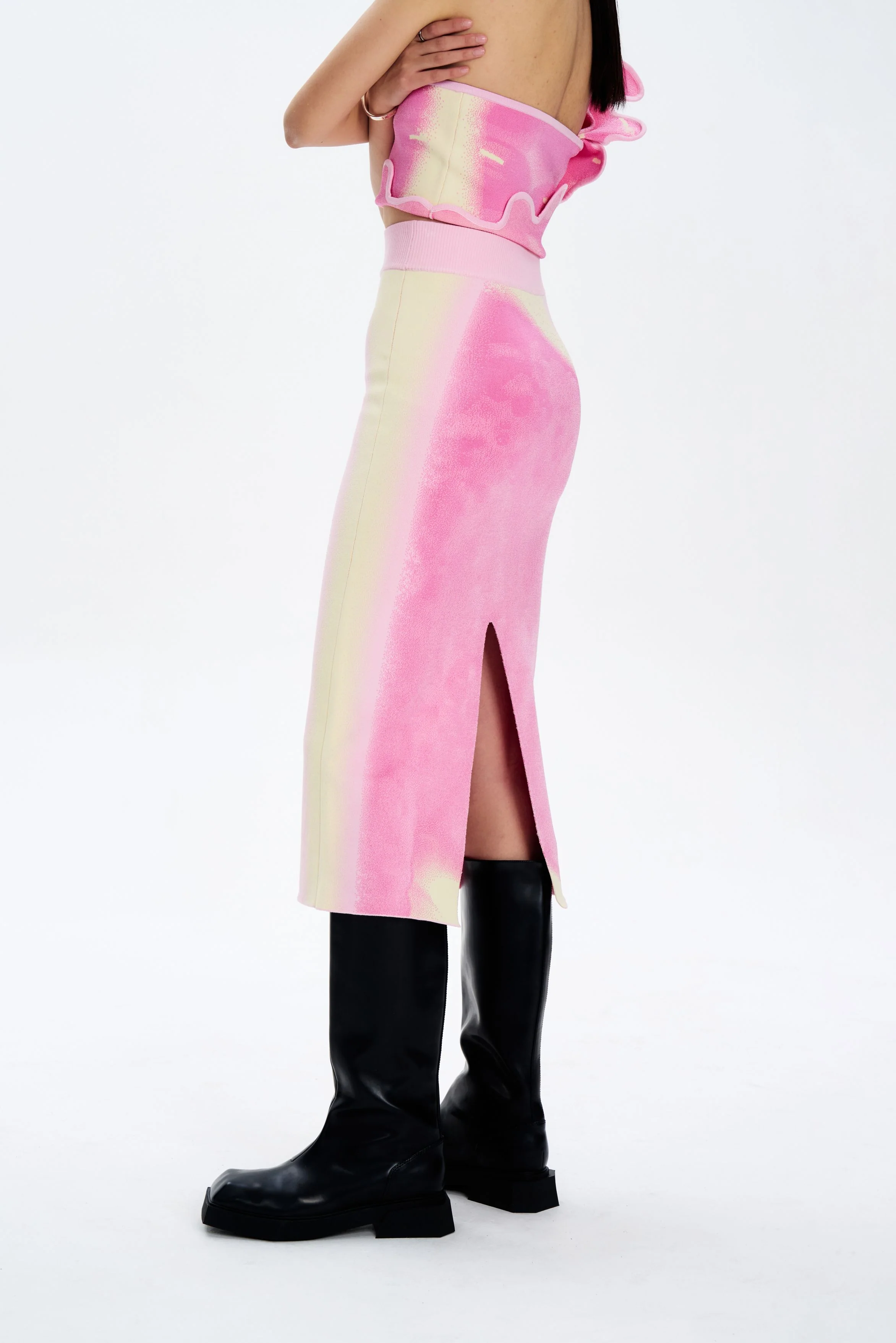 SOPHIE CHERRY PRINT MIDI SKIRT - Image 4