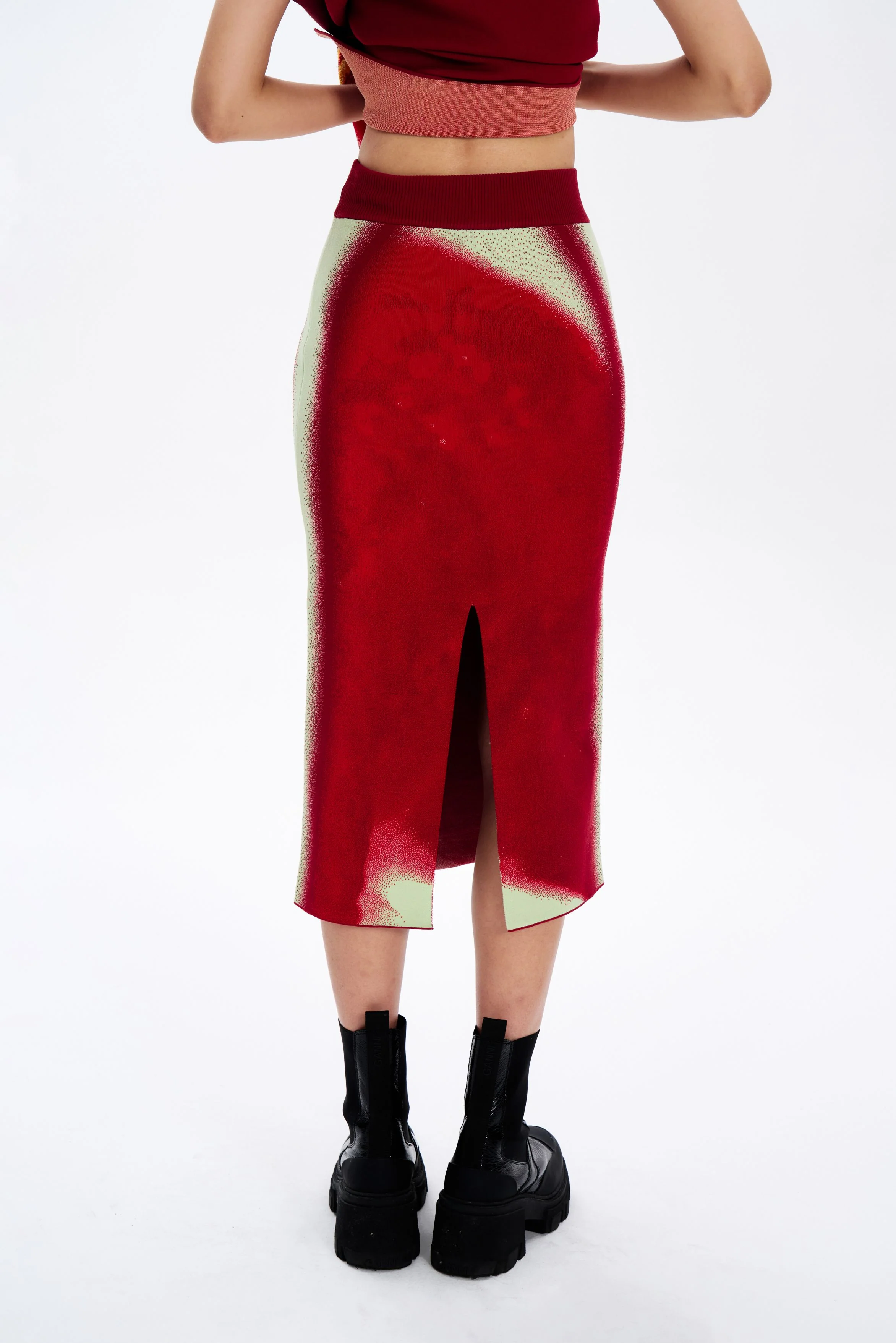 SOPHIE CHERRY PRINT MIDI SKIRT - Image 7