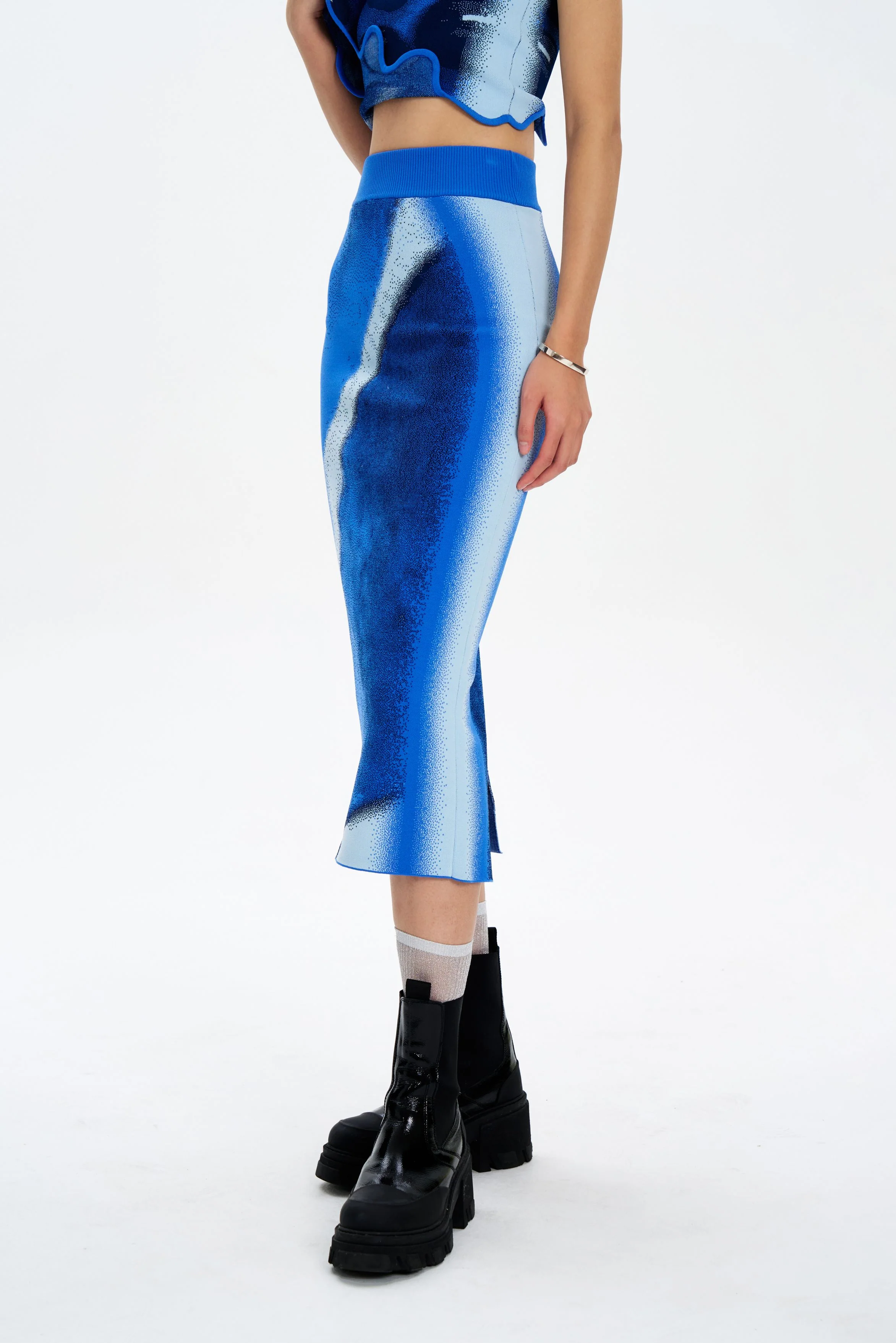 SOPHIE CHERRY PRINT MIDI SKIRT - Image 3