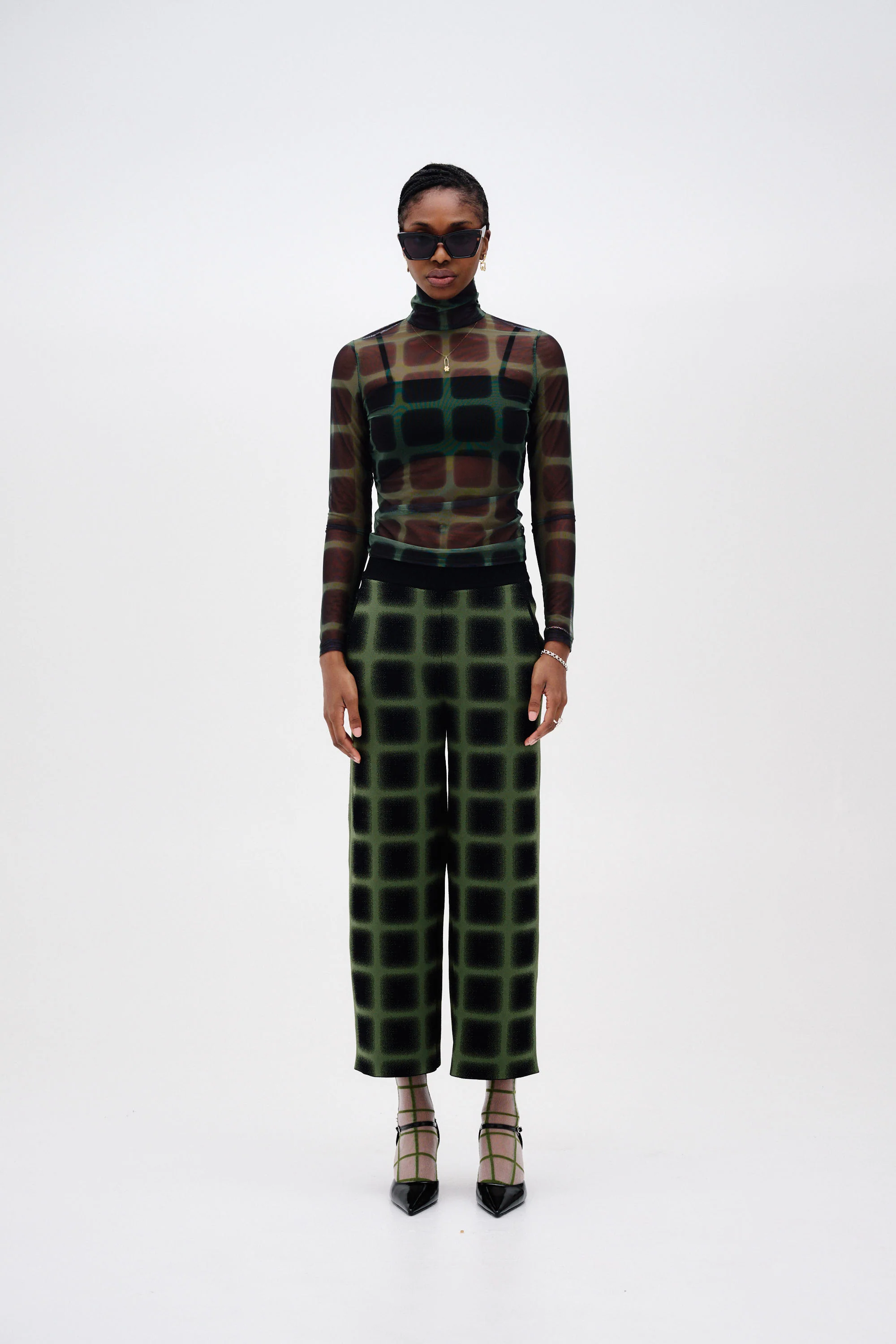 SULLEY PLAID TURTLENECK TOP - Image 2
