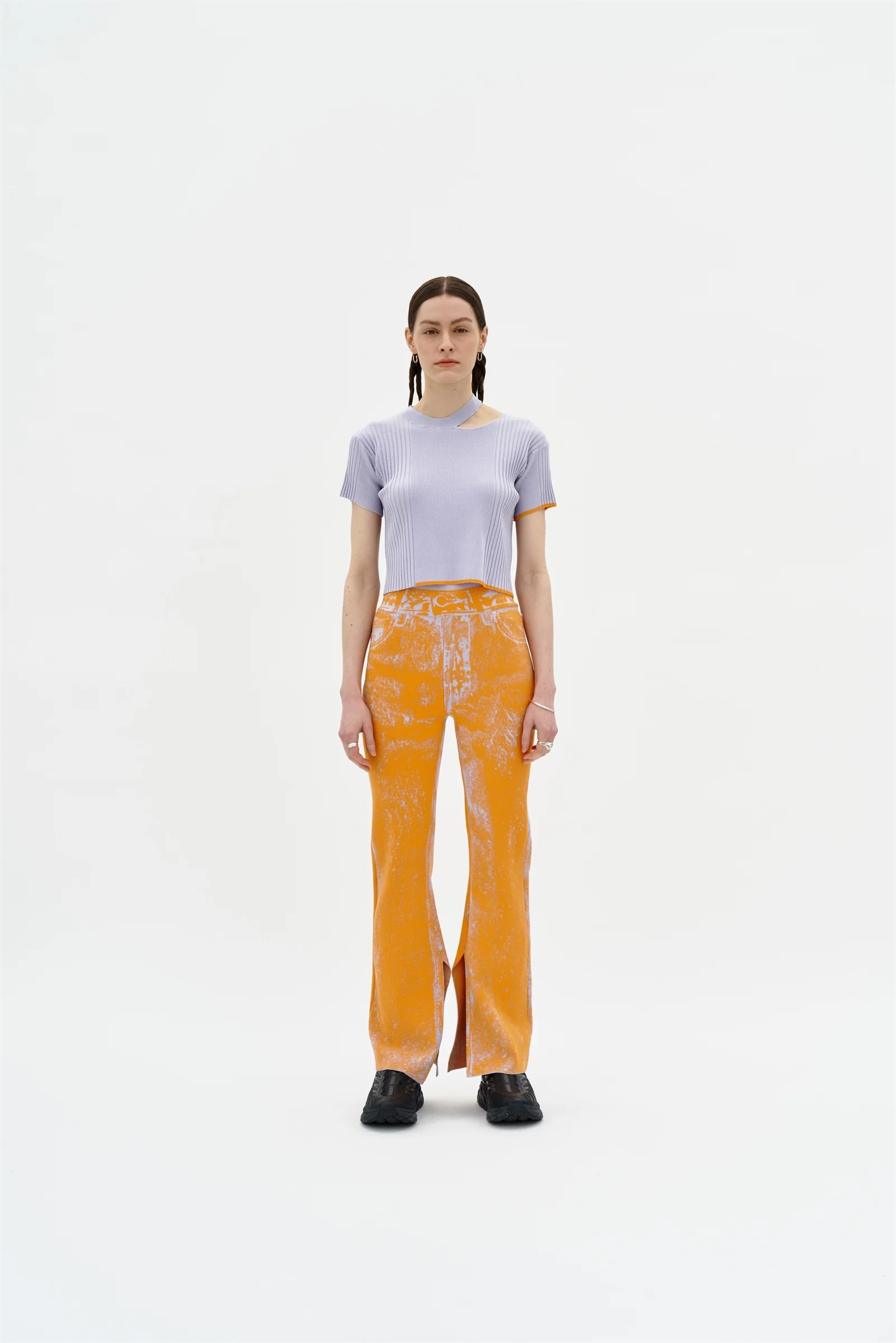 SYKES MIXED RIB CROPPED TOP - Image 2