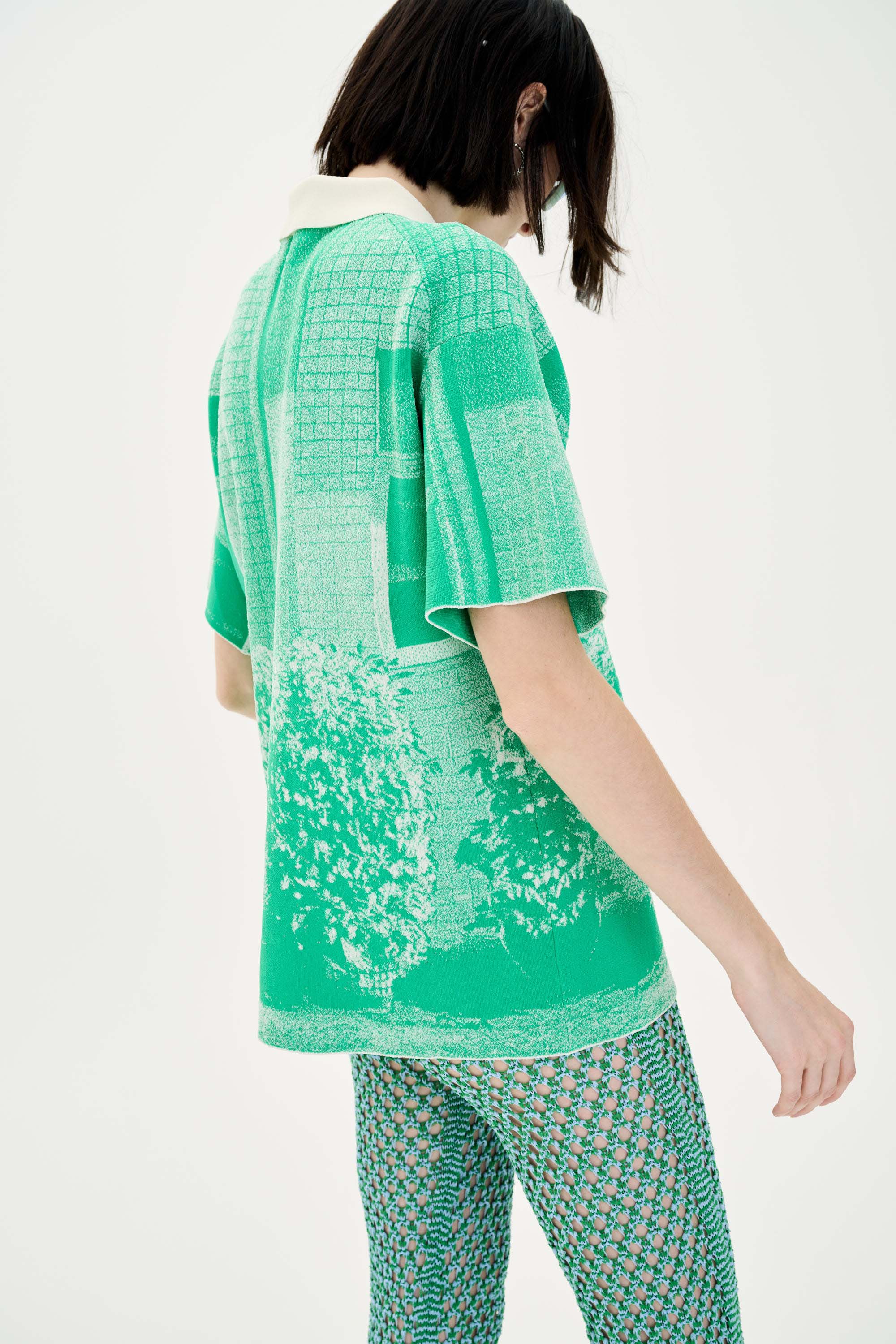 SYLVIE UV REACTIVE TREE PRINT OVERSIZED SHIRT - Image 4