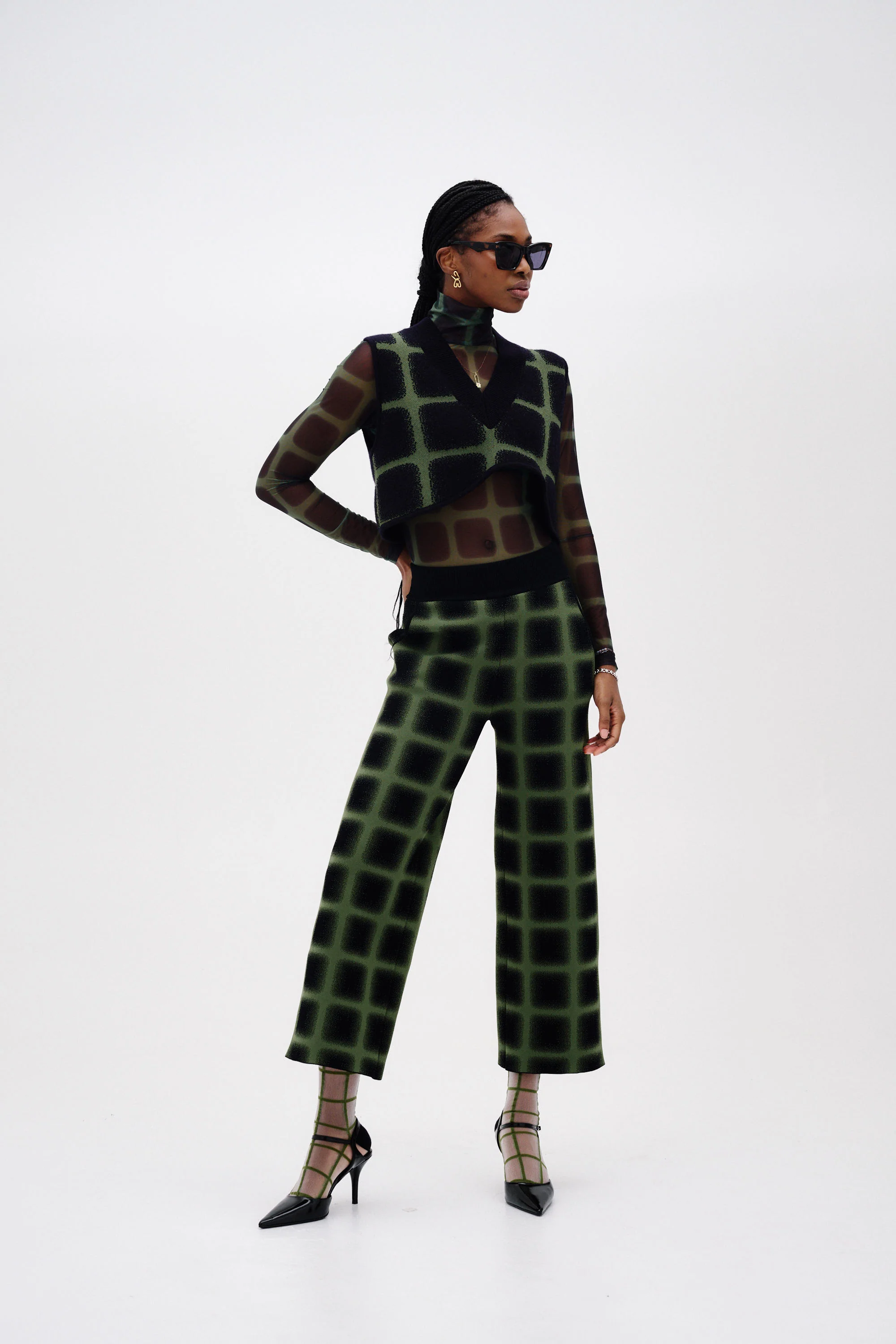 THYME WIDE LEG CROPPED PANTS - Image 2