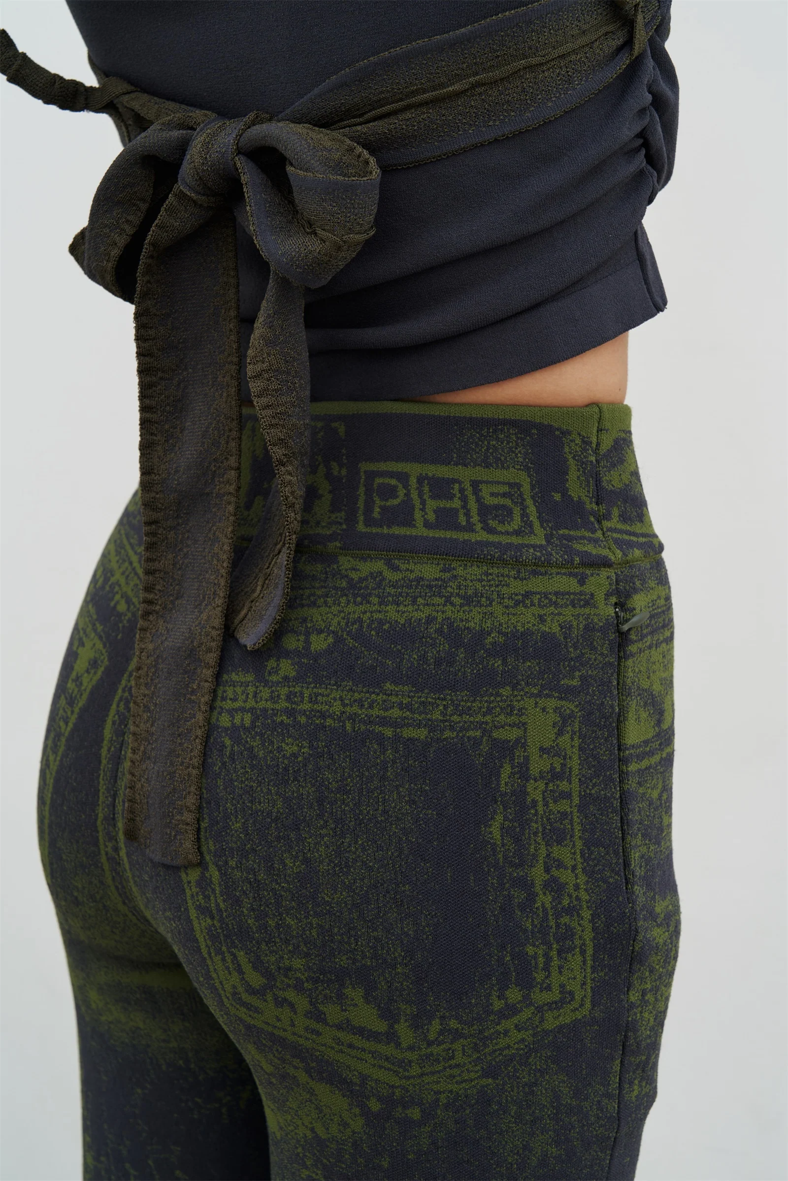 TOBY SKINNY FAKE DENIM PANTS WITH SLIT - Image 4