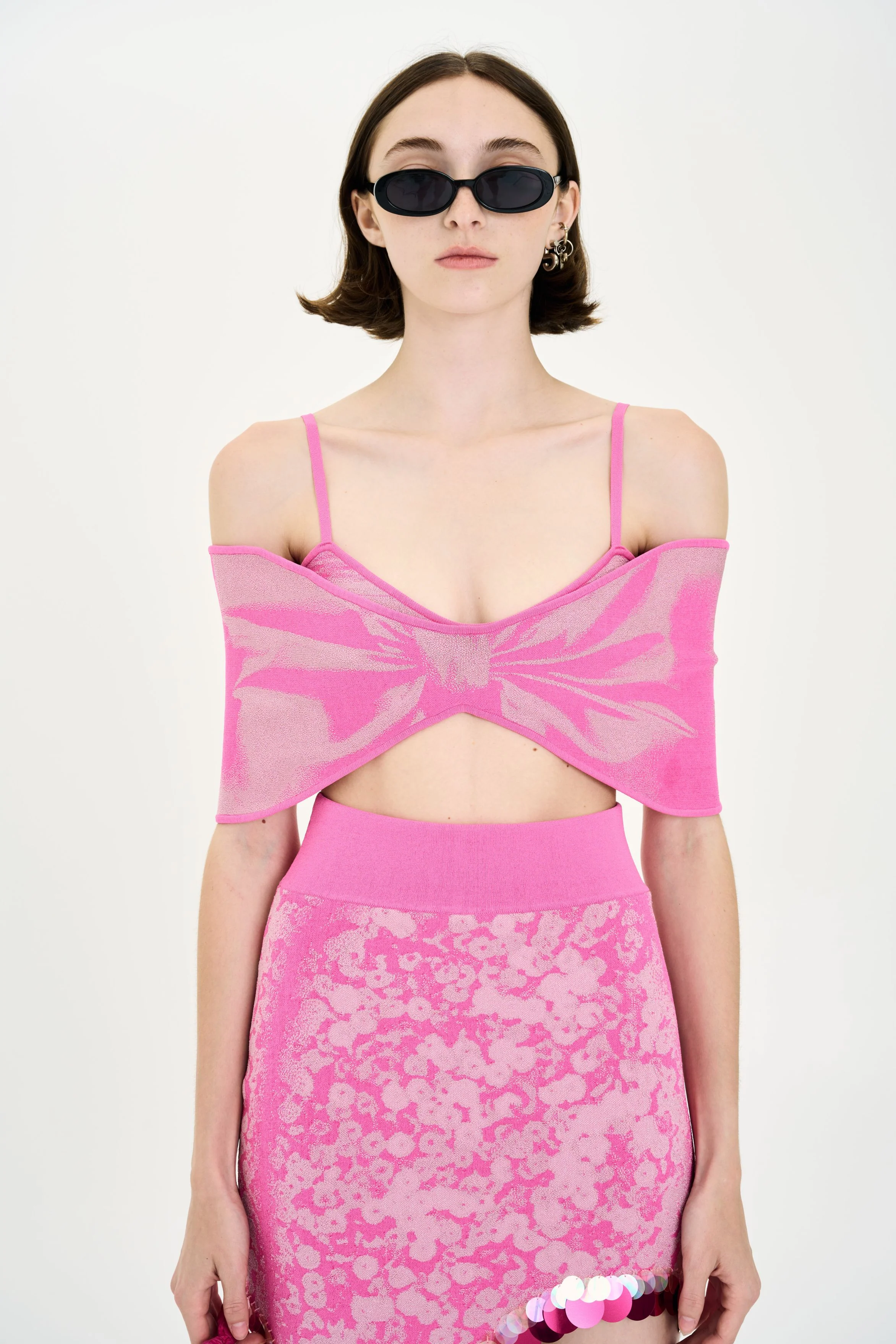 TULIP DENIM PRINT BRA TOP - Image 5
