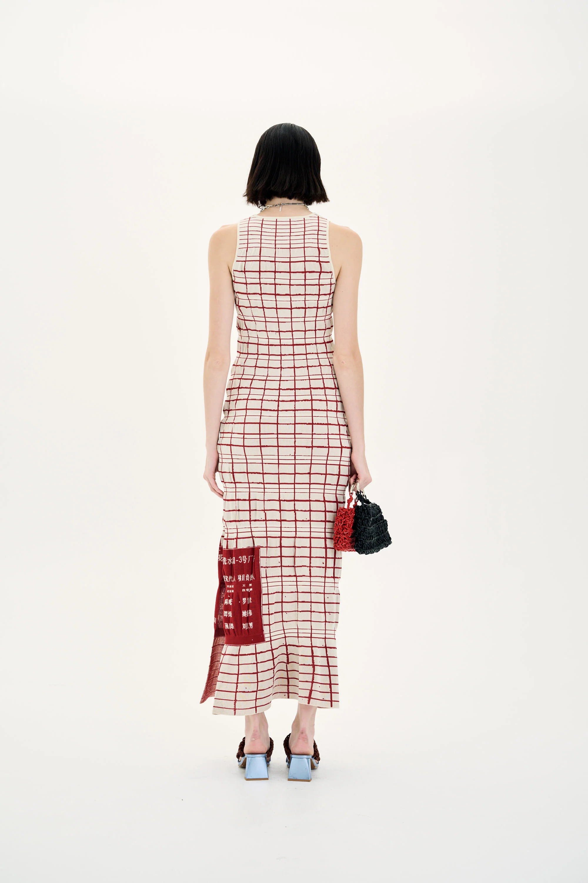 UME PLAID PRINT MAXI TANK DRESS - Image 3