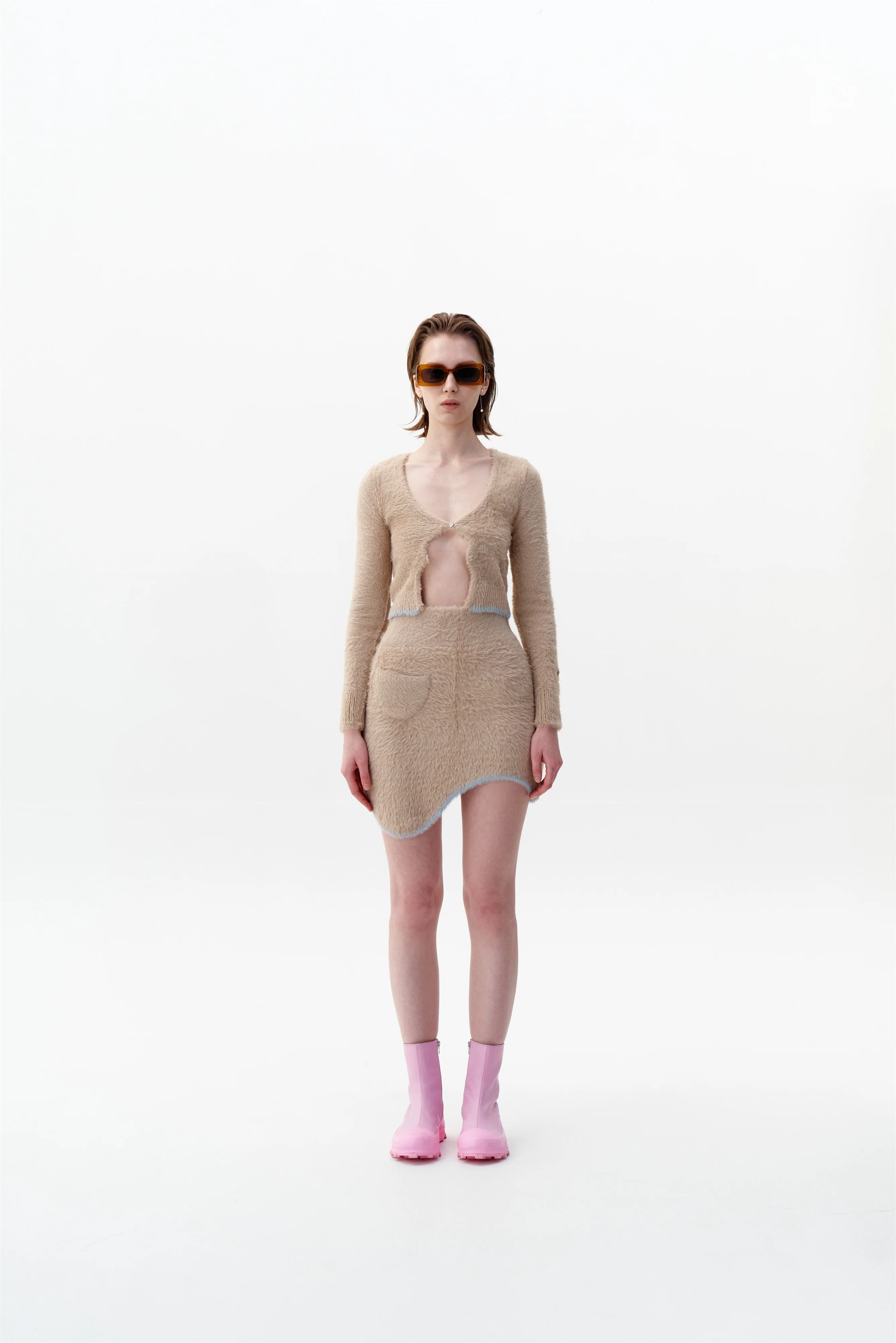 VENUS ECO FAUX FUR WAVY MINI SKIRT - Image 2