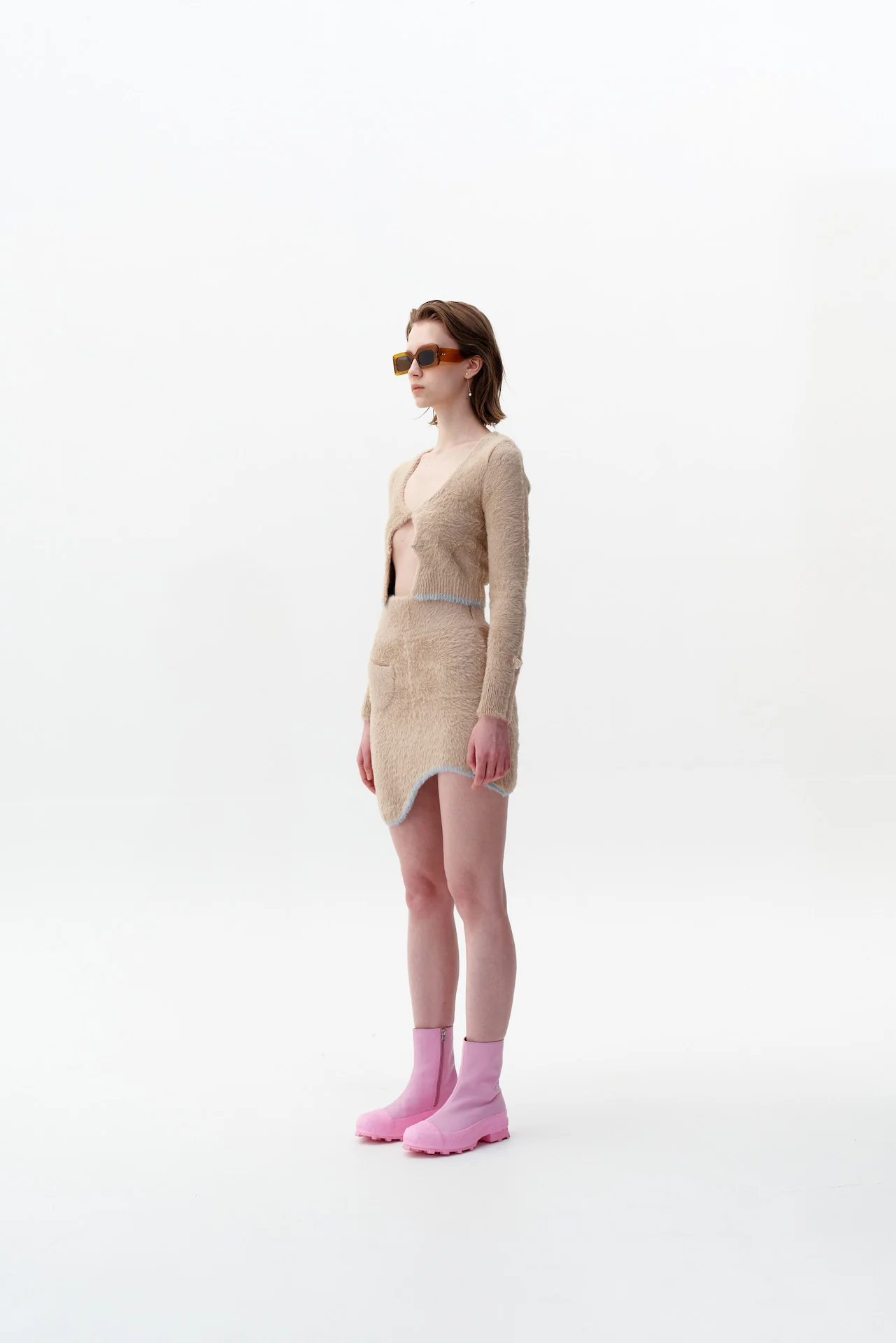 VENUS ECO FAUX FUR WAVY MINI SKIRT - Image 3