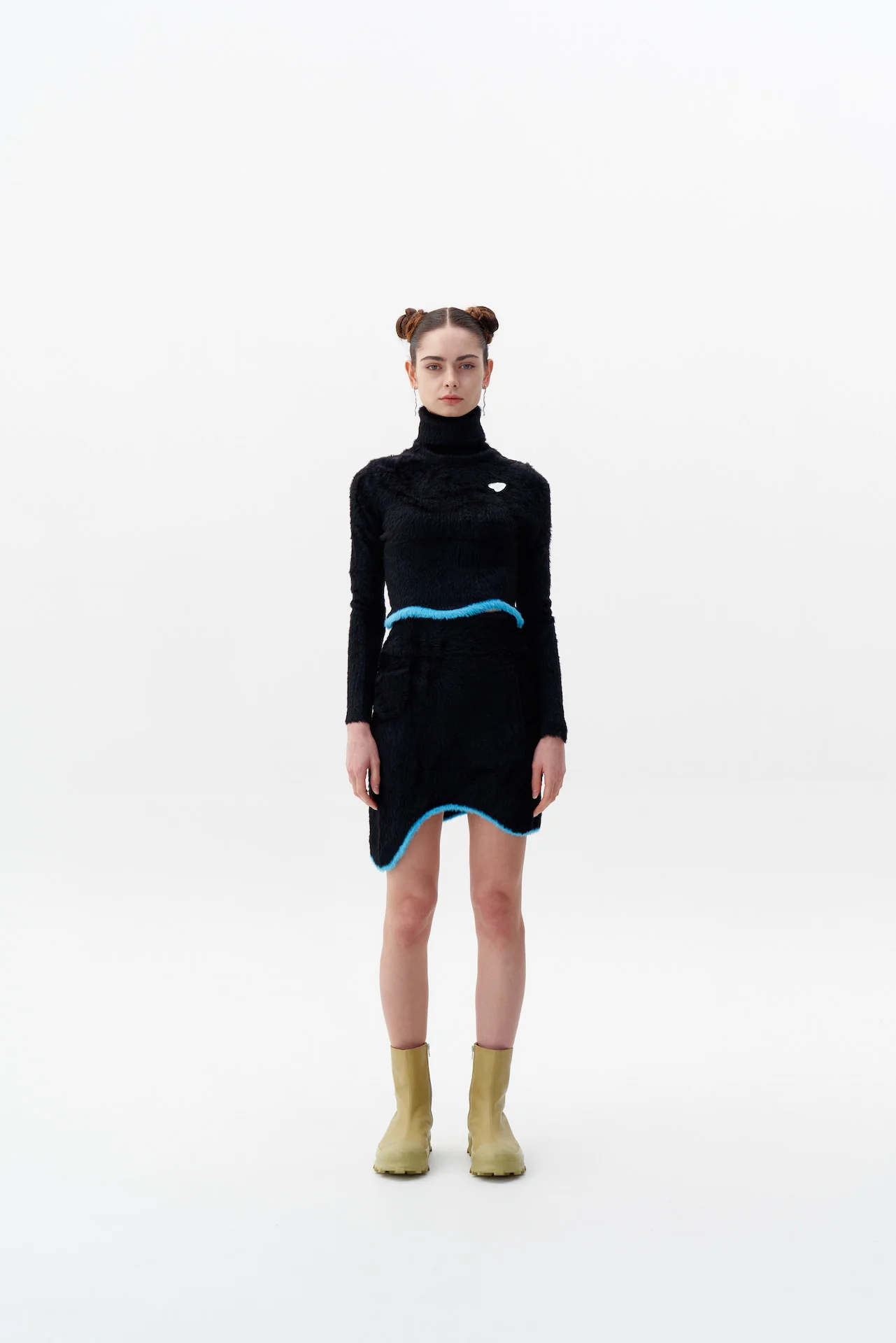 VENUS ECO FAUX FUR WAVY MINI SKIRT - Image 2
